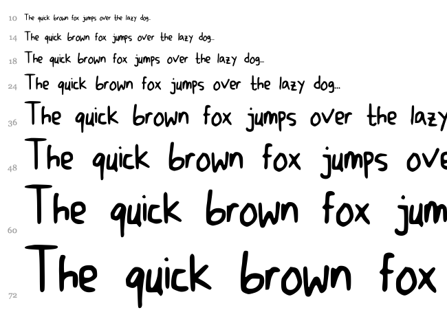 Dicis Handwrite font waterfall